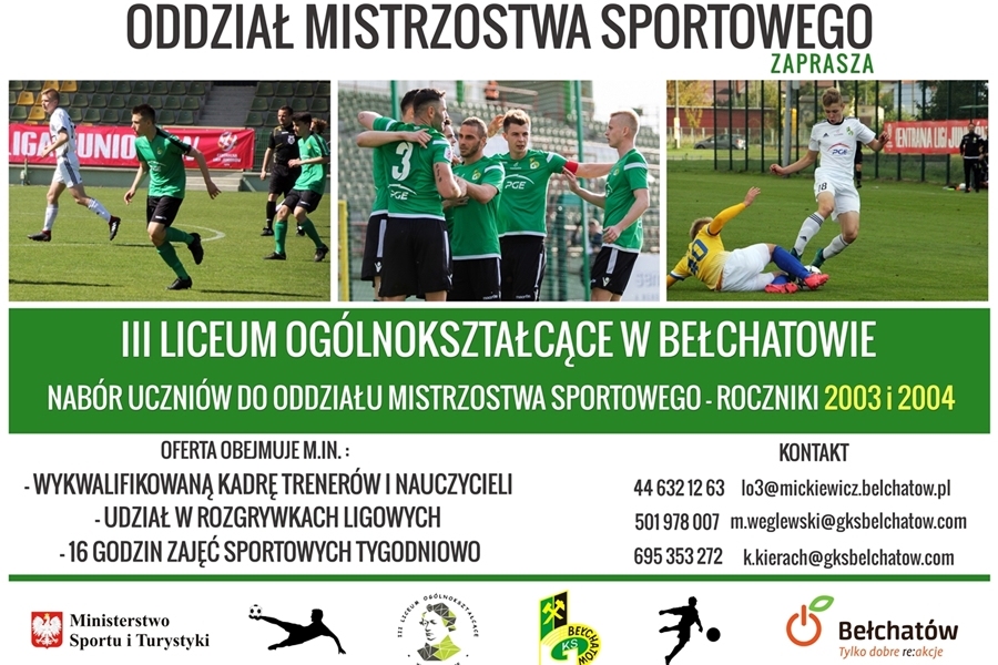 Nabór do Oddziału Mistrzostwa Sportowego